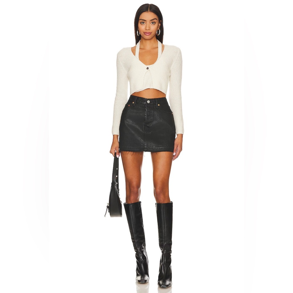 Levi’s Icon Skirt in Coated Black - Picture 3 of 8